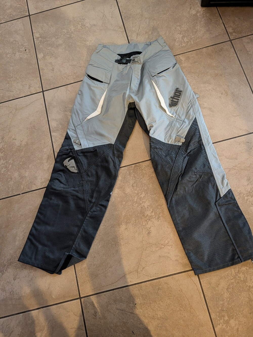 Thor Men’s Dual-Tone Grey & Black Riding Pants